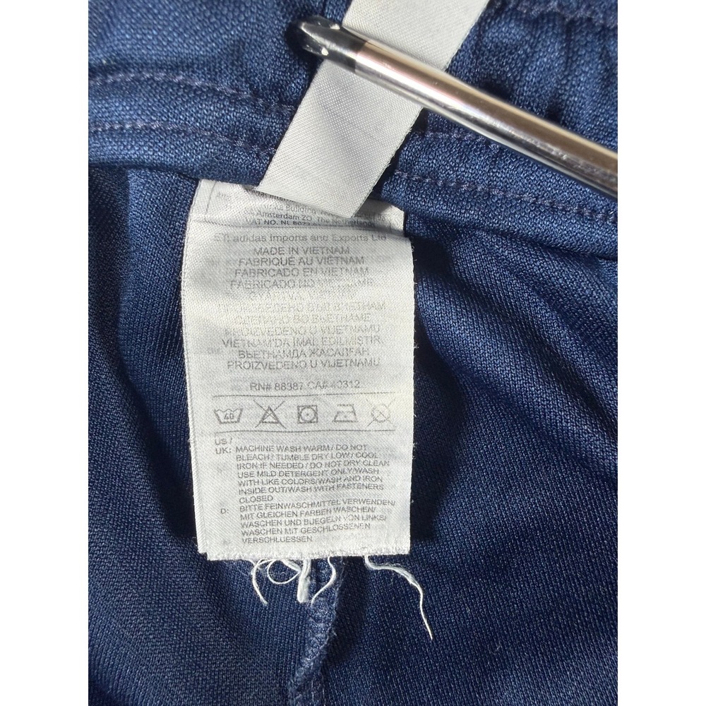 Adidas Mens Tiro Track Pants Navy Blue Light Blue Stripes Size Small Snag - Picture 6 of 10